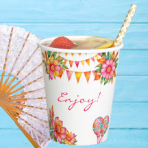 Rosa Blumenfarben Fiesta Babydusche