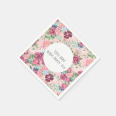 Rosa Blumenfeder-Blume Serviette (Ecke)