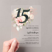 Rosa Blumenfeier Acryleinladungen (Insitu (Handheld))