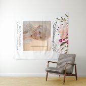 Rosa Blumenfeier zum Gedenken an die Beerdigung de Wandteppich (Beispiel (Horizontal))