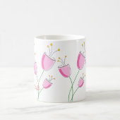 Rosa Blumenfeld Kaffeetasse (Mittel)