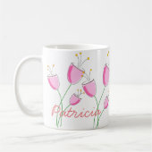 Rosa Blumenfeld Kaffeetasse (Links)
