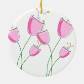 Rosa Blumenfeld Keramik Ornament (Hinten)