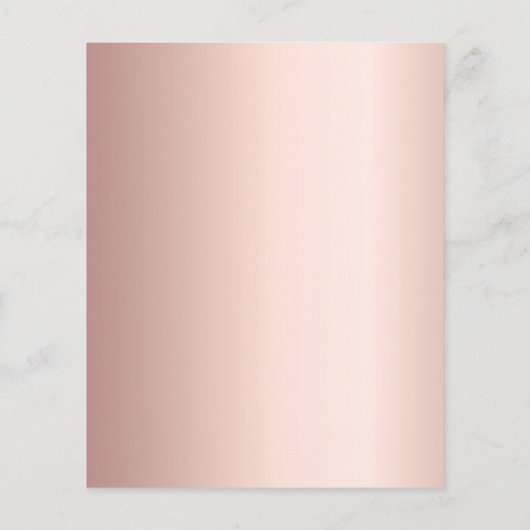 Rosa Blumenfloralen der Hochzeitmenüs, staubige Ro Flyer (Hinten)