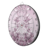 Rosa Blumenfolien Dartboard Dartscheibe (Vorderseite rechts)