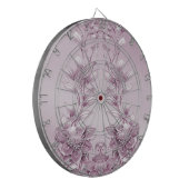 Rosa Blumenfolien Dartboard Dartscheibe (Vorderseite Links)