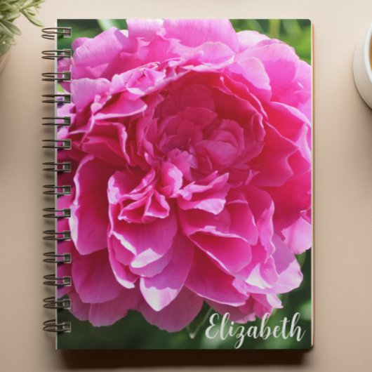 Rosa Blumenfotografie Elegante Peony Custom Notizblock
