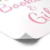 Rosa Blumenfrühlingbücher und Geschenke Poster (Ecke)