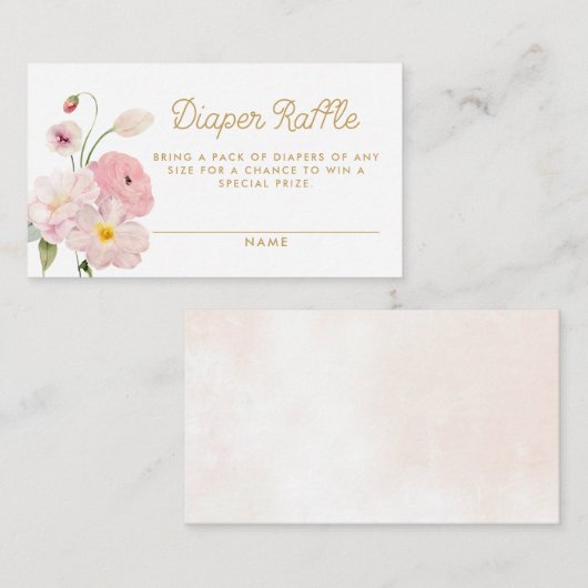 Rosa Blumenfrühlingsdusche Windelwanne Windelwanne Begleitkarte (Vorne/Hinten)