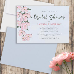 Rosa Blumengarten Boho Brautparty Einladung