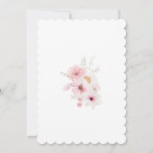 Rosa Blumengarten Brautdusche Einladung (Rückseite)