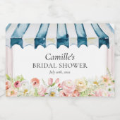 Rosa Blumengarten Brautparty Schaumweinetikett (Einzelnes Label)