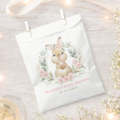 Rosa Blumengarten Bunny Rabbit Baby Dusche Party Geschenktütchen (Ausgeschnitten)