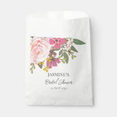 Rosa Blumengarten Frühling Brautparty Geschenktütchen (Vorderseite)