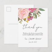 Rosa Blumengarten Frühling Brautparty Postkarte (Vorne/Hinten)