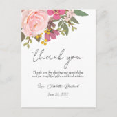 Rosa Blumengarten Frühling Brautparty Postkarte (Vorderseite)