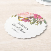 Rosa Blumengarten Frühling Brautparty Untersetzer (angewinkelt)