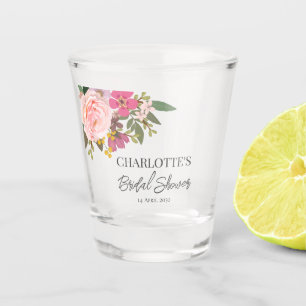 Rosa Blumengarten Frühlings-Brautabschied Schnapsglas