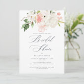 Rosa Blumengarten Frühlingsdusche Einladung (Stehend Vorderseite)