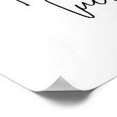 Rosa Blumengarten Hochzeitstag Poster (Ecke)