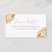 Rosa Blumengarten Mädchen Kinderdusche Windeln Win Begleitkarte (Vorderseite)