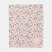 Rosa Blumengarten-Muster Peter-Kaninchen-| Fleecedecke (Vorderseite)