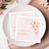 Rosa Blumengarten Party Brautparty Serviette