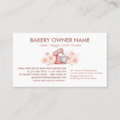 Rosa Blumengebäck & Kochen Utensibäckerei Visitenkarte (Rückseite)