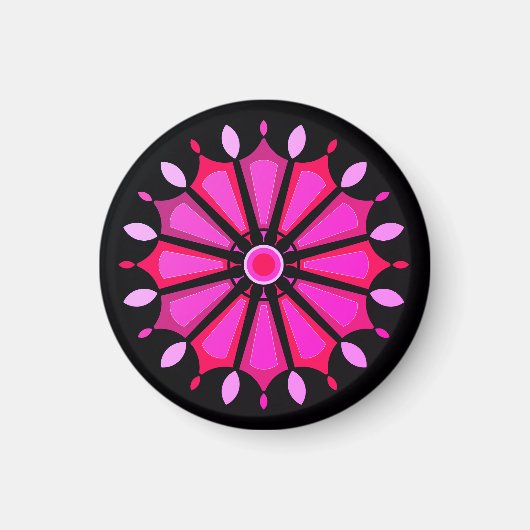 Rosa Blumengeschenk Magnet (Vorne)
