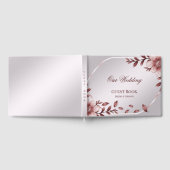 Rosa Blumengestelle Gästebuch (Voll)