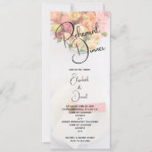 Rosa Blumengestelle Probe Abendessen Einladung (Vorderseite)