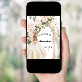 Rosa Blumengestelle Rose Bogen Sweet 16 willkommen Poster