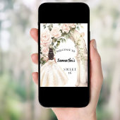 Rosa Blumengestelle Rose Bogen Sweet 16 willkommen Poster