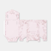 Rosa Blumengestelle werden mein Vorschlag für eine Geschenkschachtel (Ungefaltet)