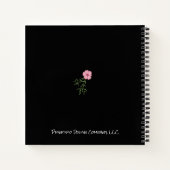 Rosa Blumengitter-Notebook-Zeitschrift Notizblock (Rückseite)