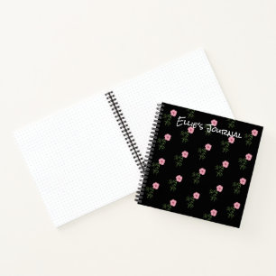 Rosa Blumengitter-Notebook-Zeitschrift Notizblock