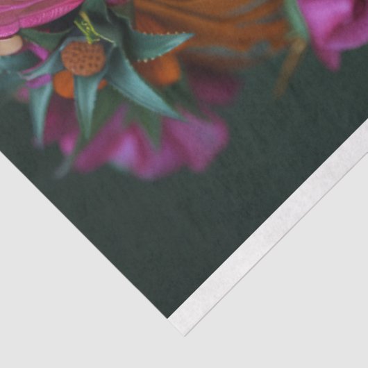 Rosa Blumengoddess Portrait Decoupage Seidenpapier (Ausschnitt)