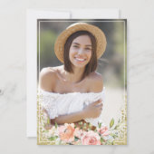 Rosa Blumengold Glitzer Abschluss der Krankenpfleg Einladung