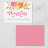 Rosa Blumengoldbuch für Bay Brautparty Begleitkarte (Vorne/Hinten)