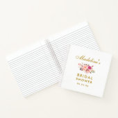 Rosa Blumengoldplakette - Brautparty Notizblock (Innenseite)