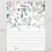 Rosa Blumengrün Beratung für die Braut (Vorderseite)