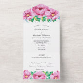 Rosa Blumengrün, das alles in einer Einladung vers (Innen Boden)