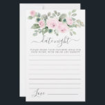 Rosa Blumengrün Datum Nachtkarte<br><div class="desc">Ein schöner rosa rosa Blumenrand thront auf dieser Date Night Card. Koordiniert mit der Rosa-Rose-Sammlung des botanischen Brautparty.</div>