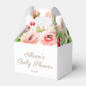 Rosa Blumengrün Girl Babydusche Geschenkschachtel (Vorderseite)