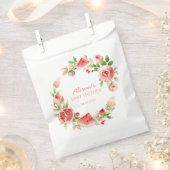 Rosa Blumengrün Girl Babydusche Geschenktütchen (Ausgeschnitten)