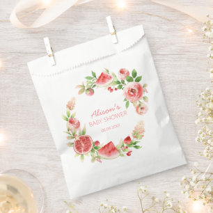 Rosa Blumengrün Girl Babydusche Geschenktütchen