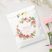 Rosa Blumengrün Girl Babydusche Geschenktütchen (Versiegelt)