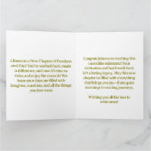 Rosa Blumengrün Happy Pension Karte (Innenseite)