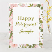 Rosa Blumengrün Happy Pension Karte (Gelbe Blume)