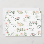 Rosa Blumengrün Niedlich Koala Babydusche Girl Dankeskarte (Rückseite)